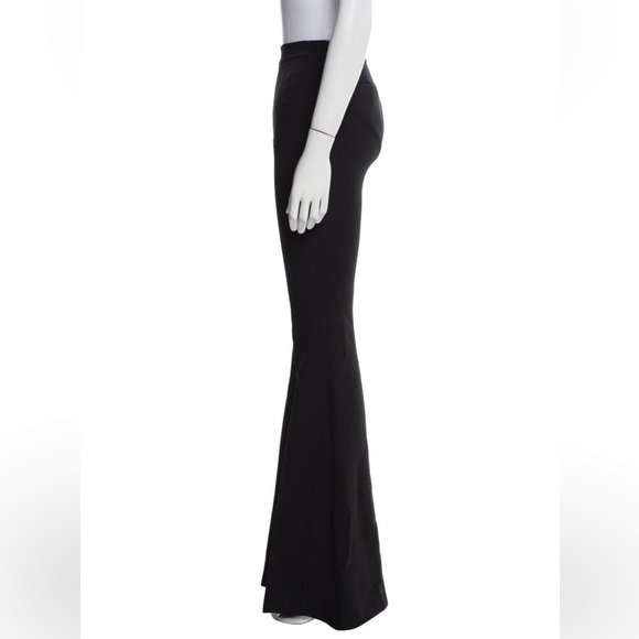 Safiyaa Black Flare Pants High-Rise Retro Style - Picture 3 of 8